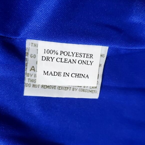 Xcite Womens Formal Royal Blue Evening Dress Size 8 Open Back Split Hem Lacy - Picture 14 of 14